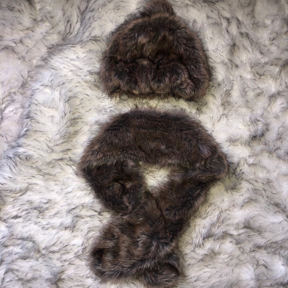 Faux fur Scarf and Beanie